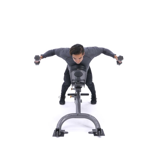 Incline dumbbell reverse fly thumbnail image