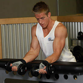 Palms-Up Dumbbell Wrist Curl Over A Bench thumbnail image