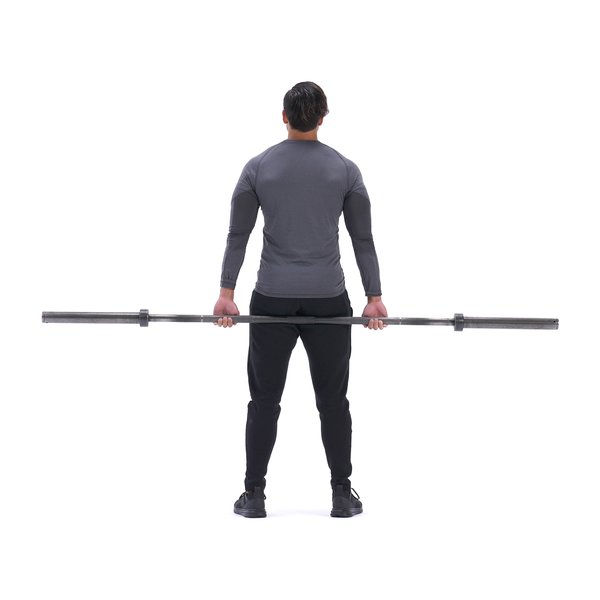 Barbell behind-the-back shrug thumbnail image