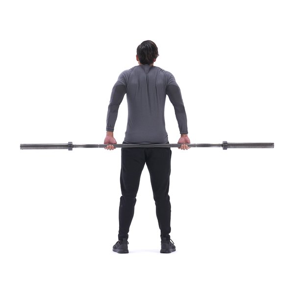 Barbell behind-the-back shrug thumbnail image