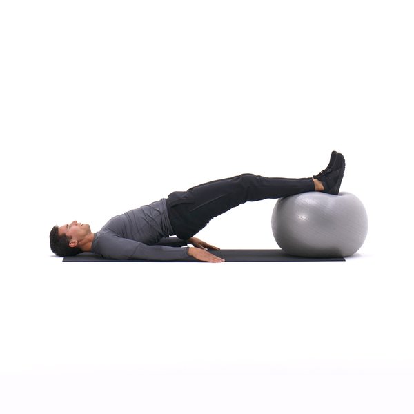 Exercise ball leg curl thumbnail image