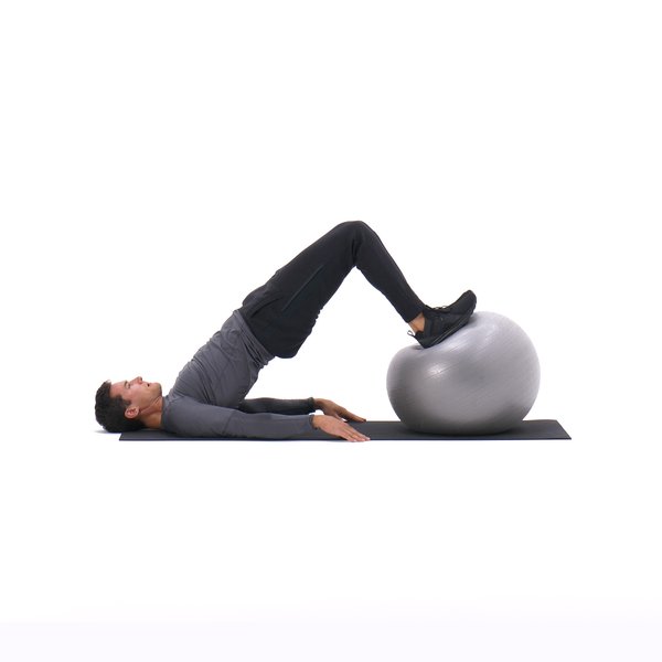 Exercise ball leg curl thumbnail image